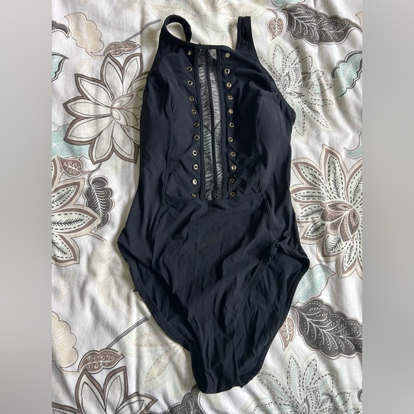 Magicsuit Amoressa Black One Piece Swimwear with Plunging V-Neckline - Picture 1 of 6